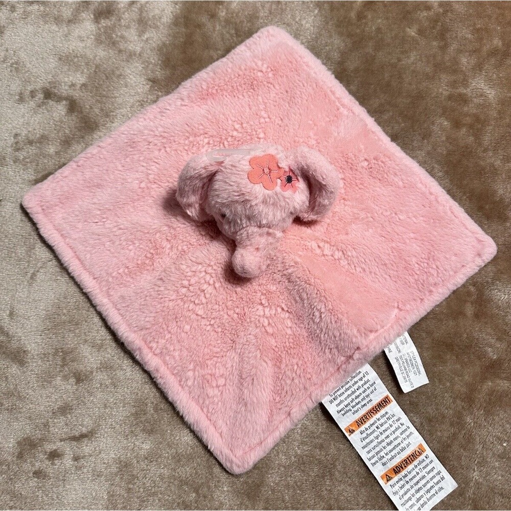 Parents Choice Lovey Pink Elephant 12 x 12 Floral Satin